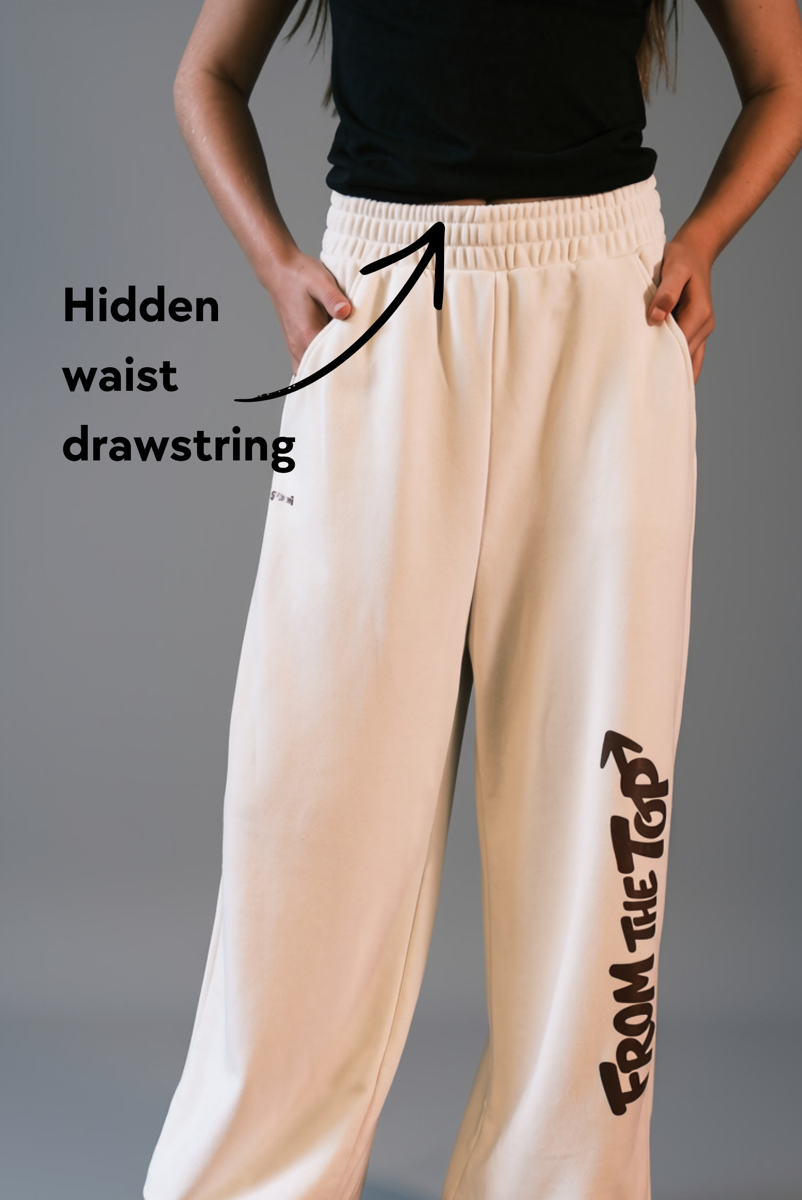 beige baggy dance joggers